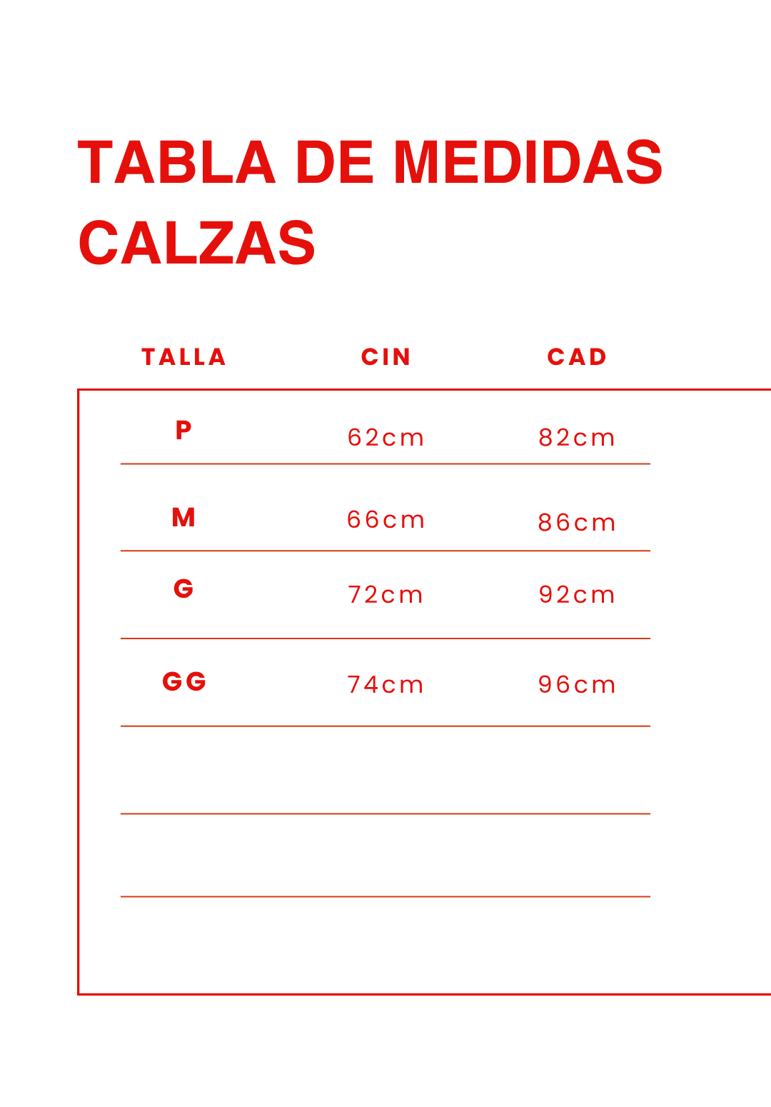 Guía de talles