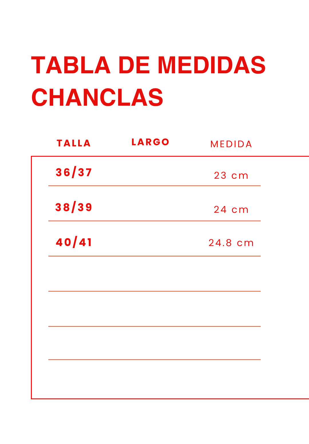 Guía de talles